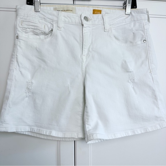 Pilcro & The Letterpress The Stet White Five Pocket Fit Shorts 29 Anthro - Picture 13 of 14